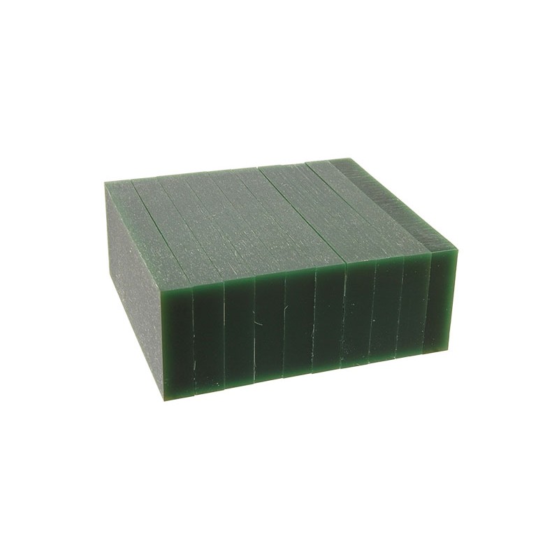 Воск модельный "Зеленый" (ручная и мех. обработка), пластина 88х37х9,5мм (10шт)
