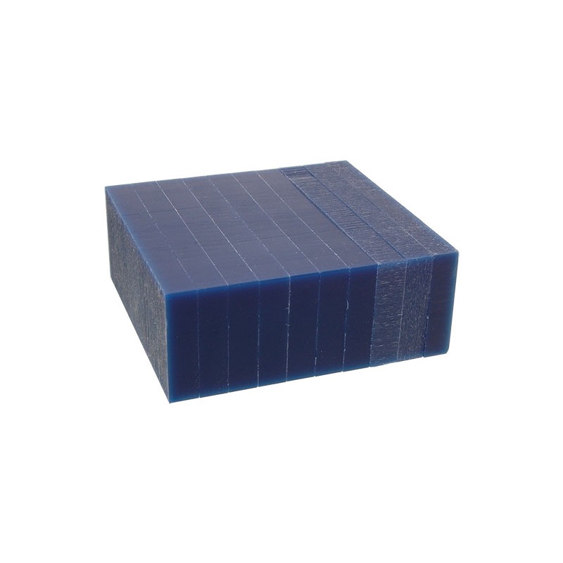 Воск модельный "Темно-Синий" (обработка на станках с ЧПУ), пластина 88х37х9,5мм (10шт)