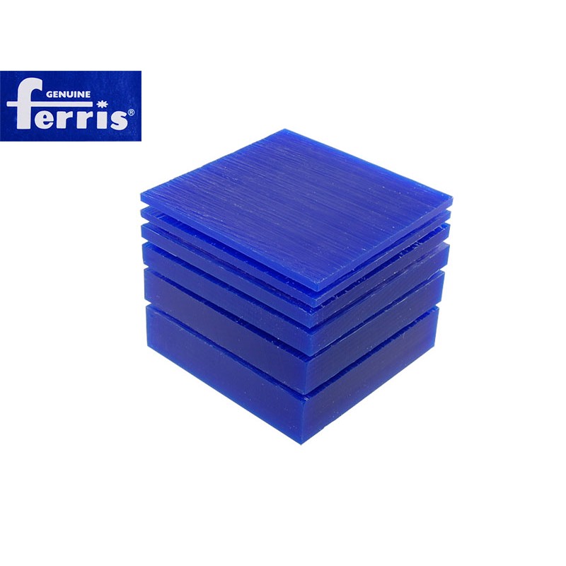 Воск модельный FERRIS, плитка 92х92мм, синий