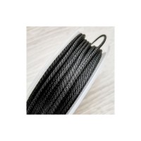 Шнур шелковый плетеный M214 черный, Ø3.0мм, 1метр