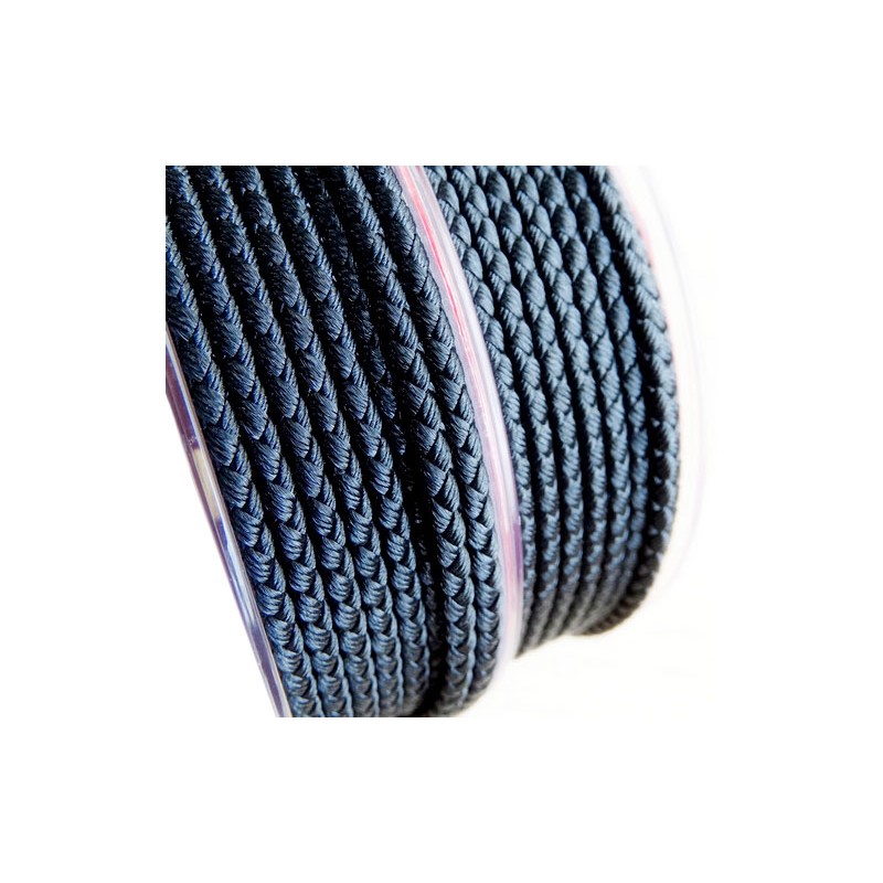 Шнур шелковый плетеный M219 черный, Ø2.5мм, 1метр