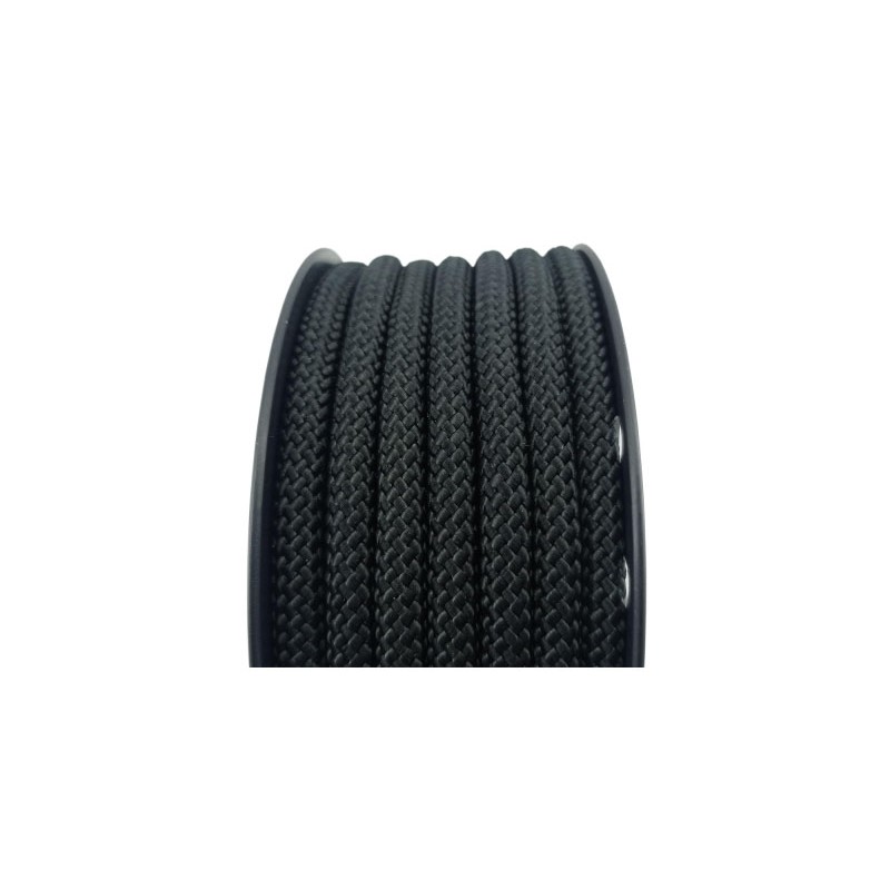 Шнур шелковый плетеный M216 черный, Ø6.0мм, 1метр