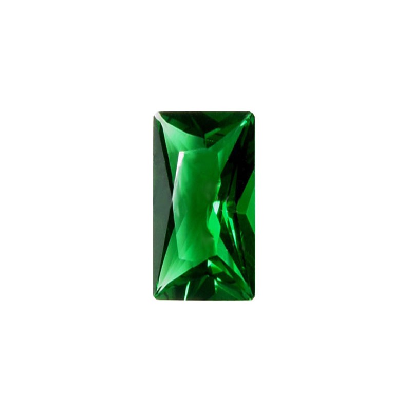 Ювелирное стекло зеленое, багет, 4х2мм