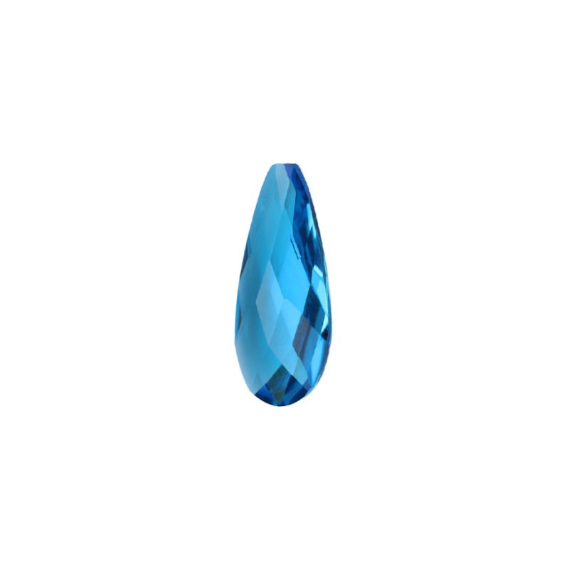 Фианит голубой, бриолет, 7х5мм