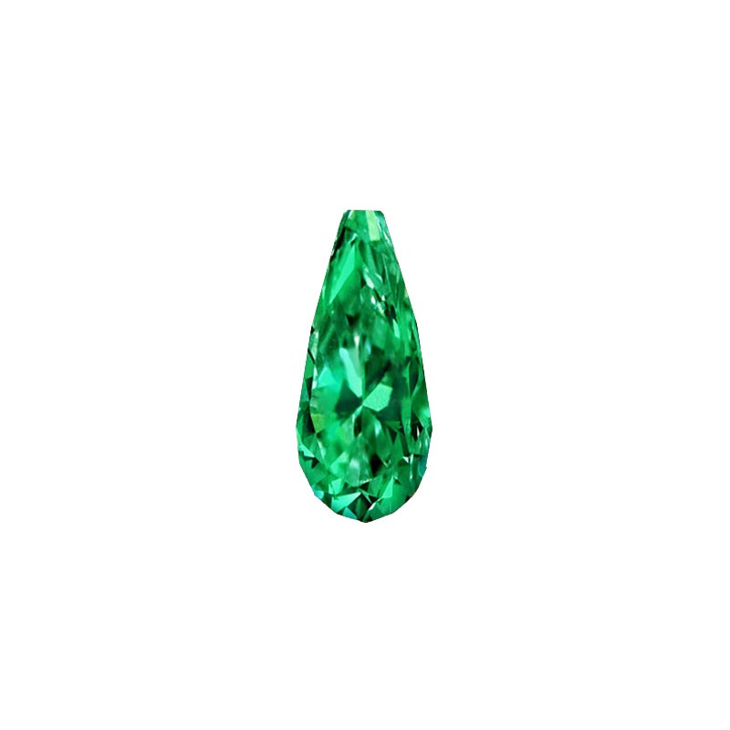 Фианит зеленый, бриолет, 20х7мм