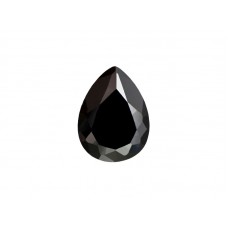 Фианит черный, груша, 15х10мм