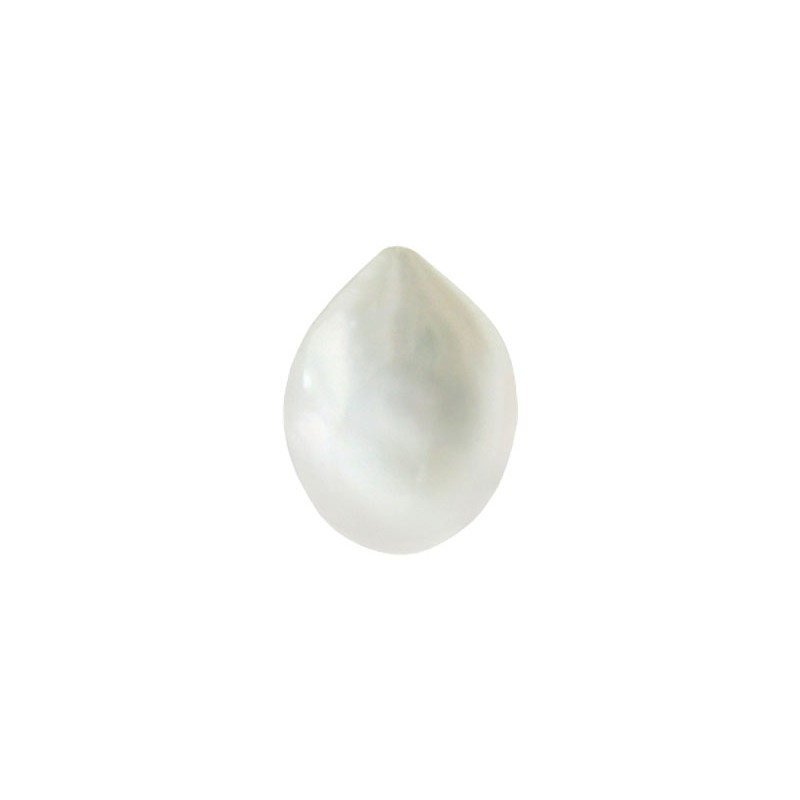 Жемчуг культивированный белый, капля, 12х9мм