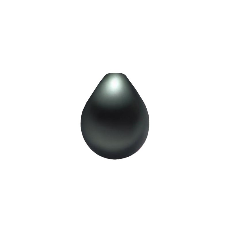 Жемчуг культивированный черный, капля, 8х6мм