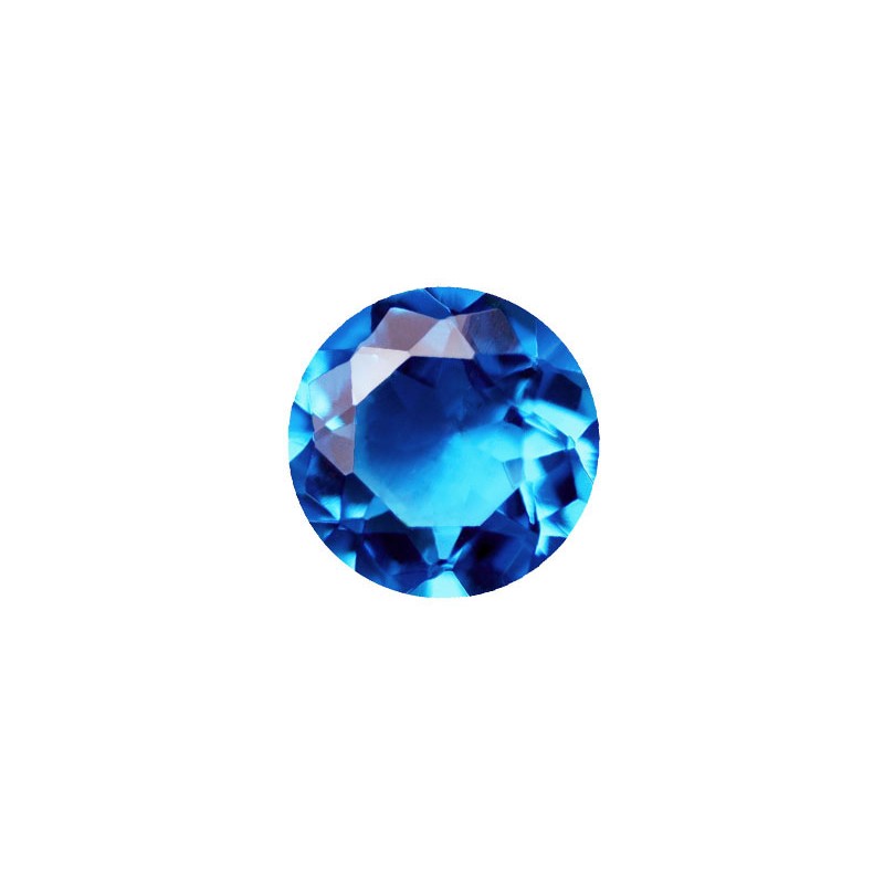 Ювелирное стекло голубое электро, круг, 12мм