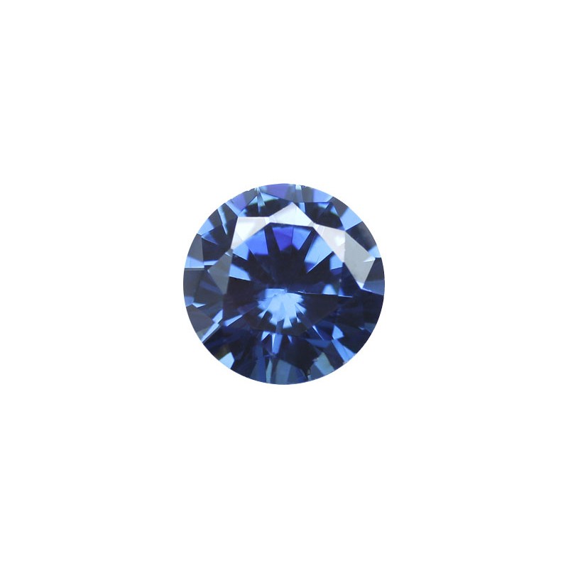 Фианит синий, круг, 7,0мм