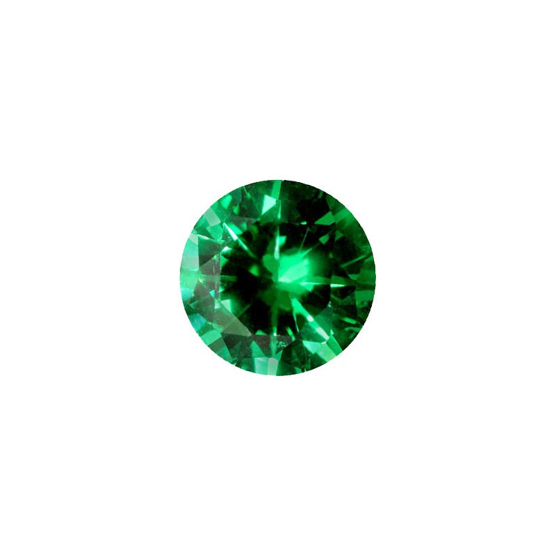 Фианит зеленый, круг, 4,0мм