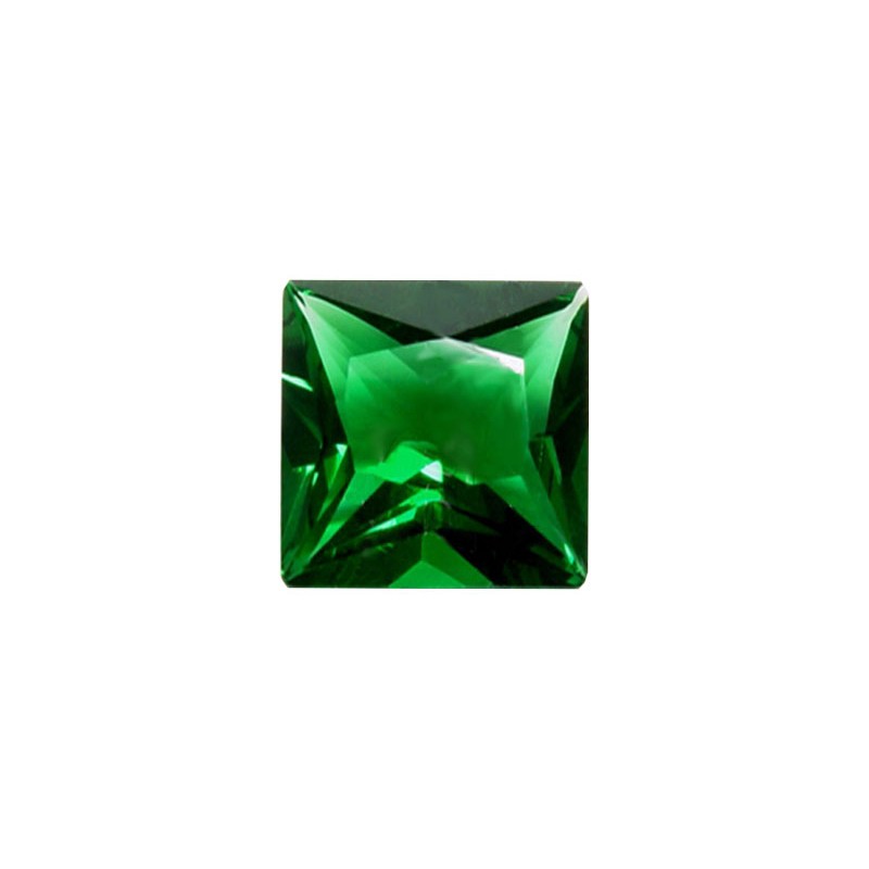 Фианит зеленый, квадрат, 3,0х3,0мм