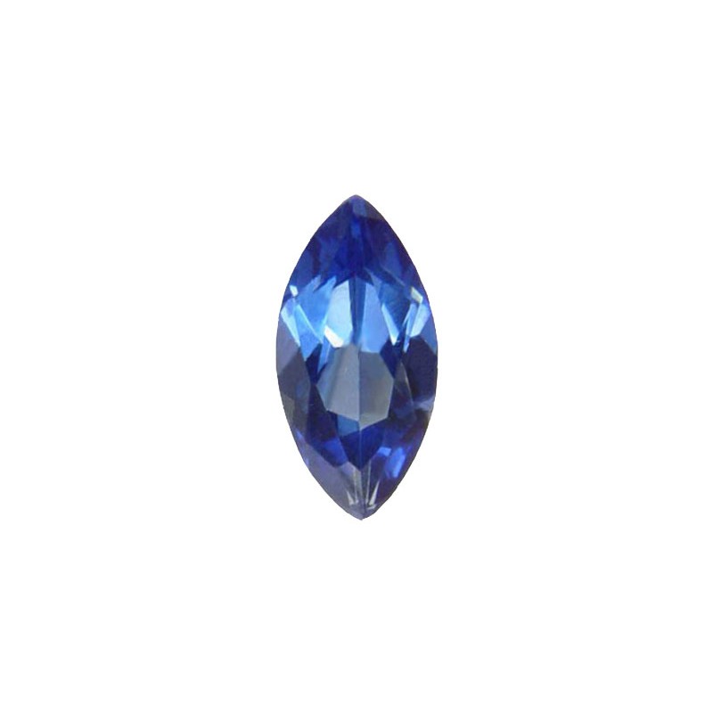 Ювелирное стекло синее, маркиз, 8х4мм