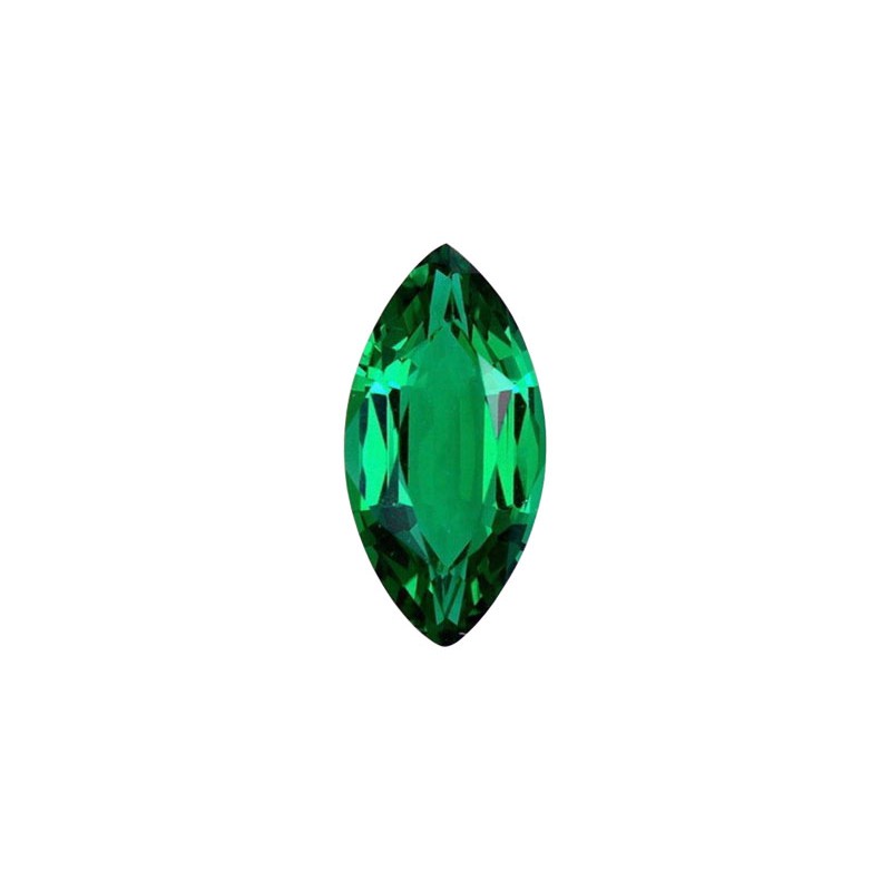 Ювелирное стекло зеленое, маркиз, 10х5мм