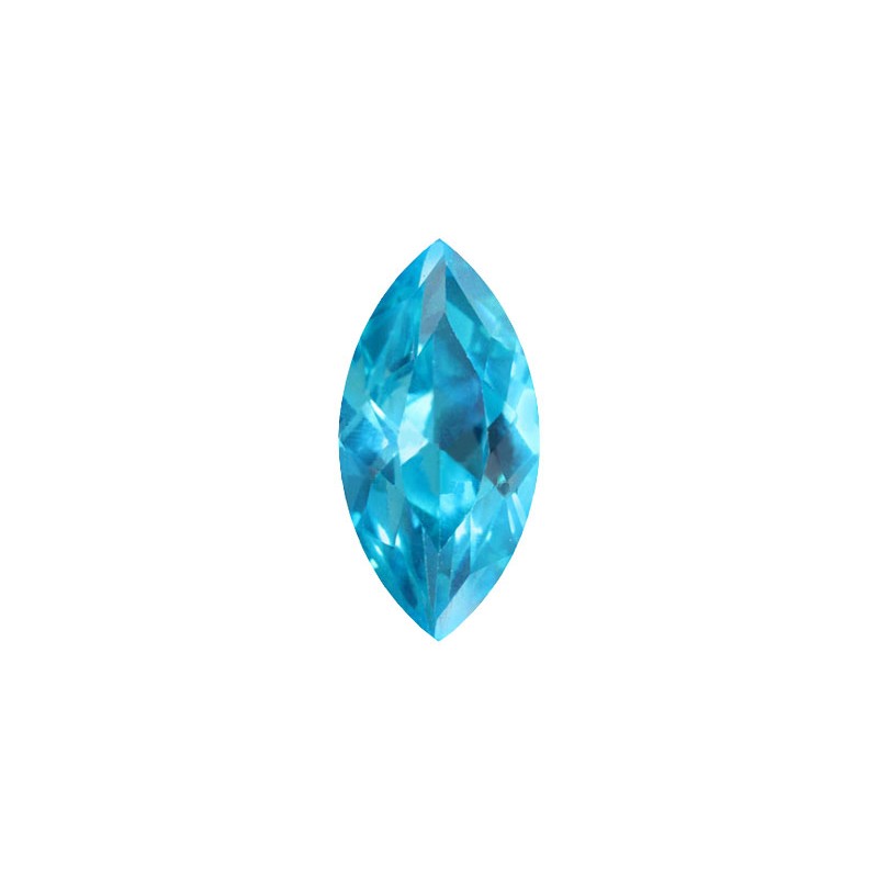 Фианит голубой, маркиз, 12х6мм