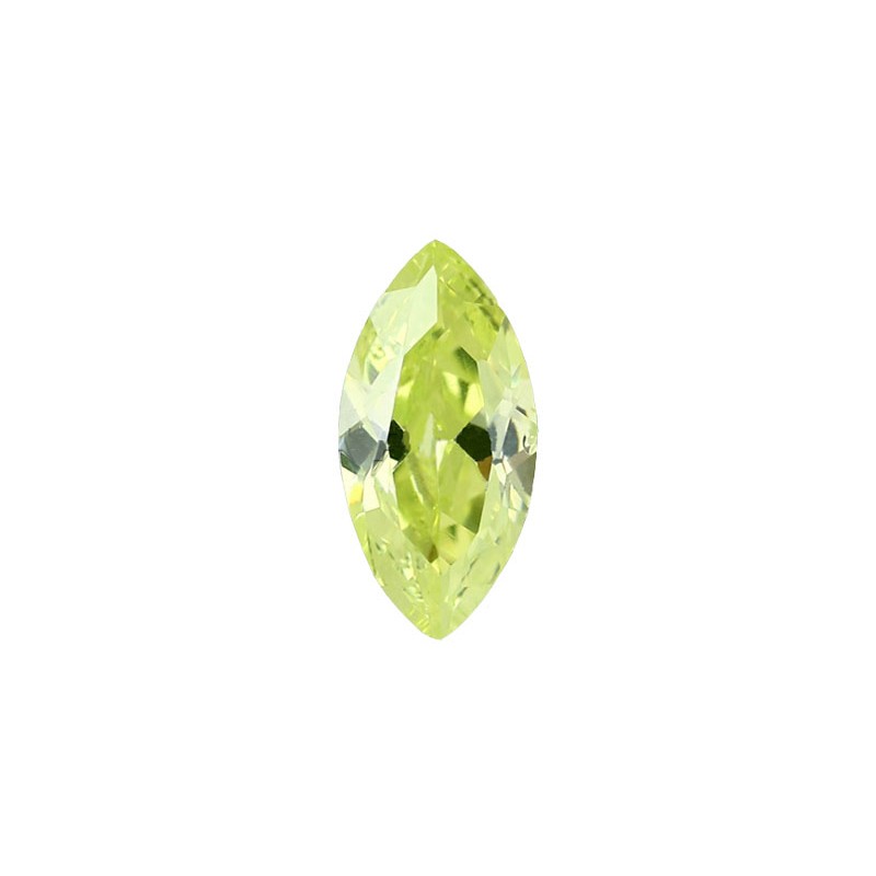 Фианит хризолитовый, маркиз, 10х5мм