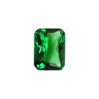 Ювелирное стекло зеленое, октагон, 7х5мм