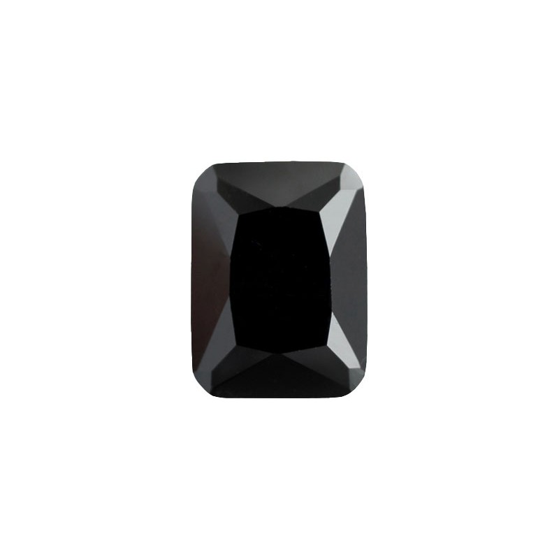 Фианит черный, октагон, 9х7мм