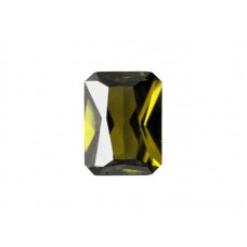 Фианит оливковый, октагон, 6х4мм