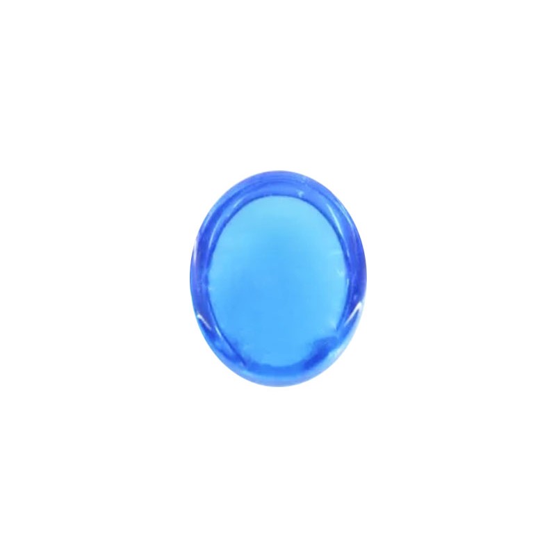 Ювелирное стекло голубое, овал кабошон, 7х5мм