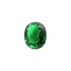 Ювелирное стекло зеленое, овал, 16х12мм
