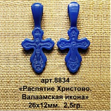 Восковка РП8834 крест "Распятие Христово. Валаамская икона Божией Матери"