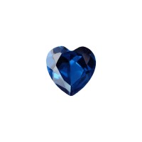 Шпинель синтетическая синяя, сердце, 8х8мм