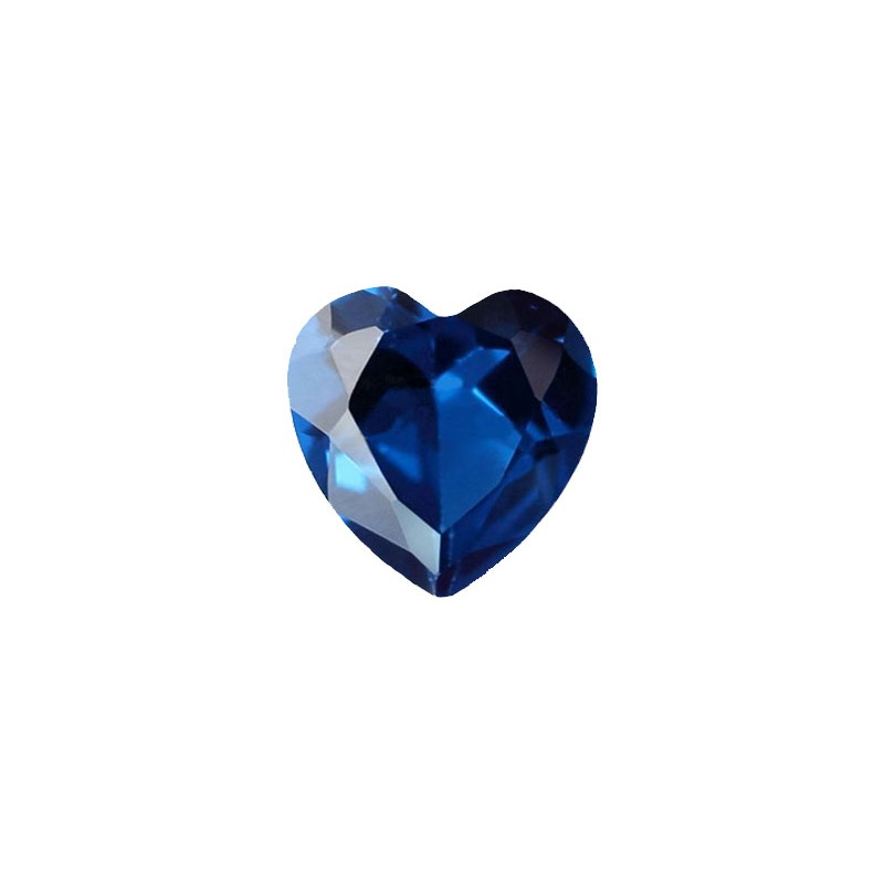 Шпинель синтетическая синяя, сердце, 9х9мм