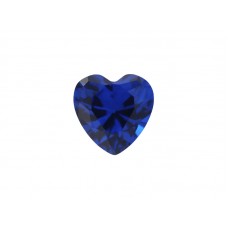 Ювелирное стекло синее, сердце, 5х5мм