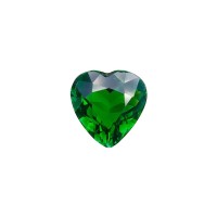 Ювелирное стекло зеленое, сердце, 6х6мм
