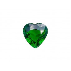 Ювелирное стекло зеленое, сердце, 6х6мм