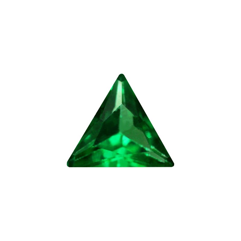 Ювелирное стекло зеленое, триангл, 10х10мм