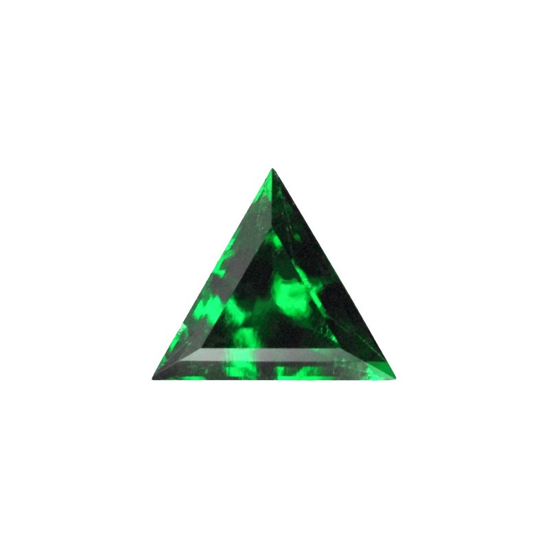Фианит зеленый, триангл, 4х4мм