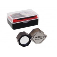 Лупа 20-х Ø20,5мм TRIPLET BLACK/CHROME