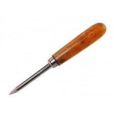 Шабер трехгранный с желобками на деревянной ручке