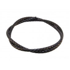 Шнур кожаный плетеный черный, Ø2.5мм, 70см, Krast