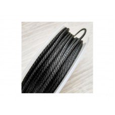Шнур шелковый плетеный MILAN 214 черный, Ø2.0мм, 1метр