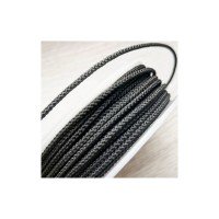 Шнур шелковый плетеный M229 черный, Ø1.0мм, 1метр