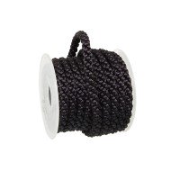 Шнур шелковый плетеный M223 черный, Ø7.0мм, 1метр
