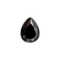 Фианит черный, груша, 12х8мм