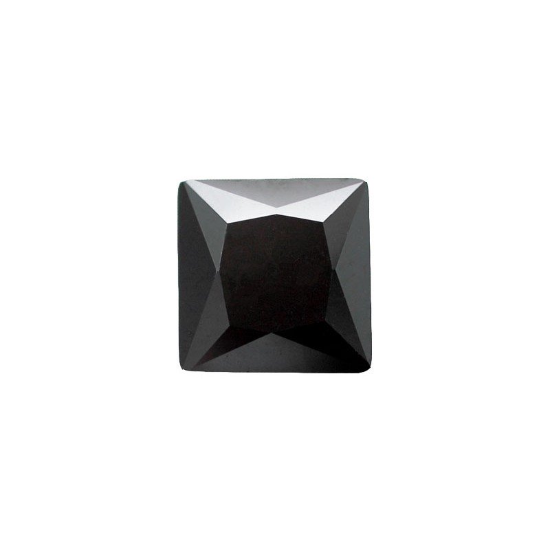 Фианит черный, квадрат, 8х8мм