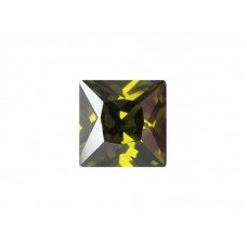 Фианит оливковый, квадрат, 3,5х3,5мм
