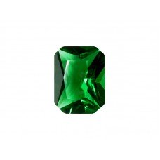 Фианит зеленый, октагон, 14х10мм