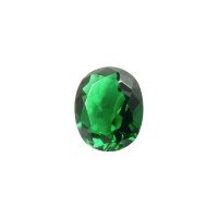 Ювелирное стекло зеленое, овал, 18х13мм