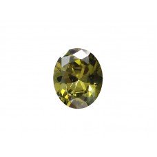 Фианит оливковый, овал, 27х10мм