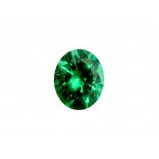 Фианит зеленый, овал, 10х8мм