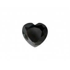 Фианит черный, сердце, 4х4мм